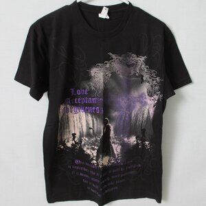 Love Acceptance Forgiveness black short sleeve graphic t-shirt *Sz M*